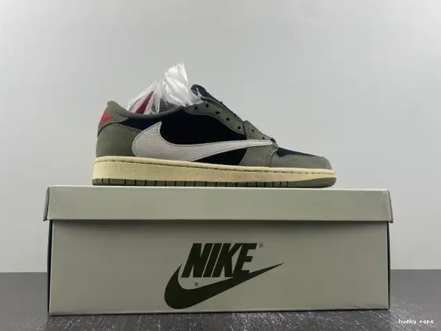 Cheap Husky DM7866-002 'BLACK SP JORDAN 1 SCOTT LOW OG OLIVE' X AIR TRAVIS 0417